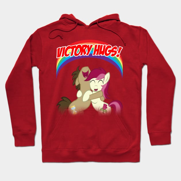 Victory Hugs! Doctor Whooves and Roseluck Hoodie by NoveltyStylus